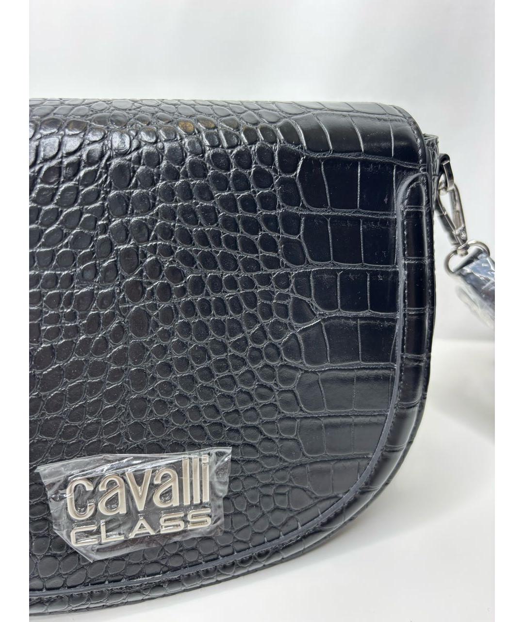 CAVALLI CLASS Черная сумка через плечо из искусственной кожи, фото 6
