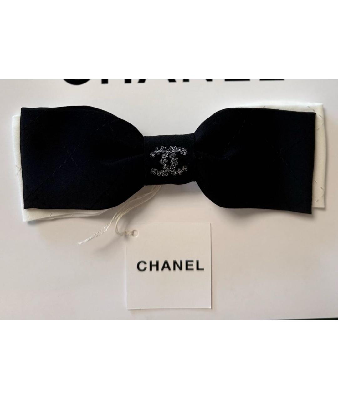 CHANEL Черная заколка, фото 6