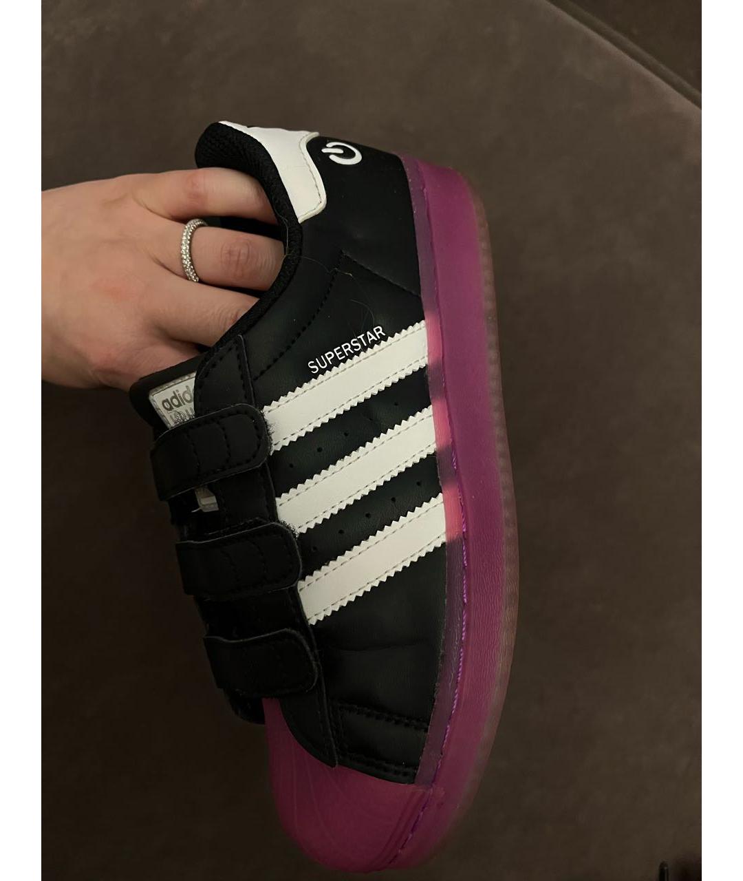 ADIDAS Черные кожаные кеды, фото 6