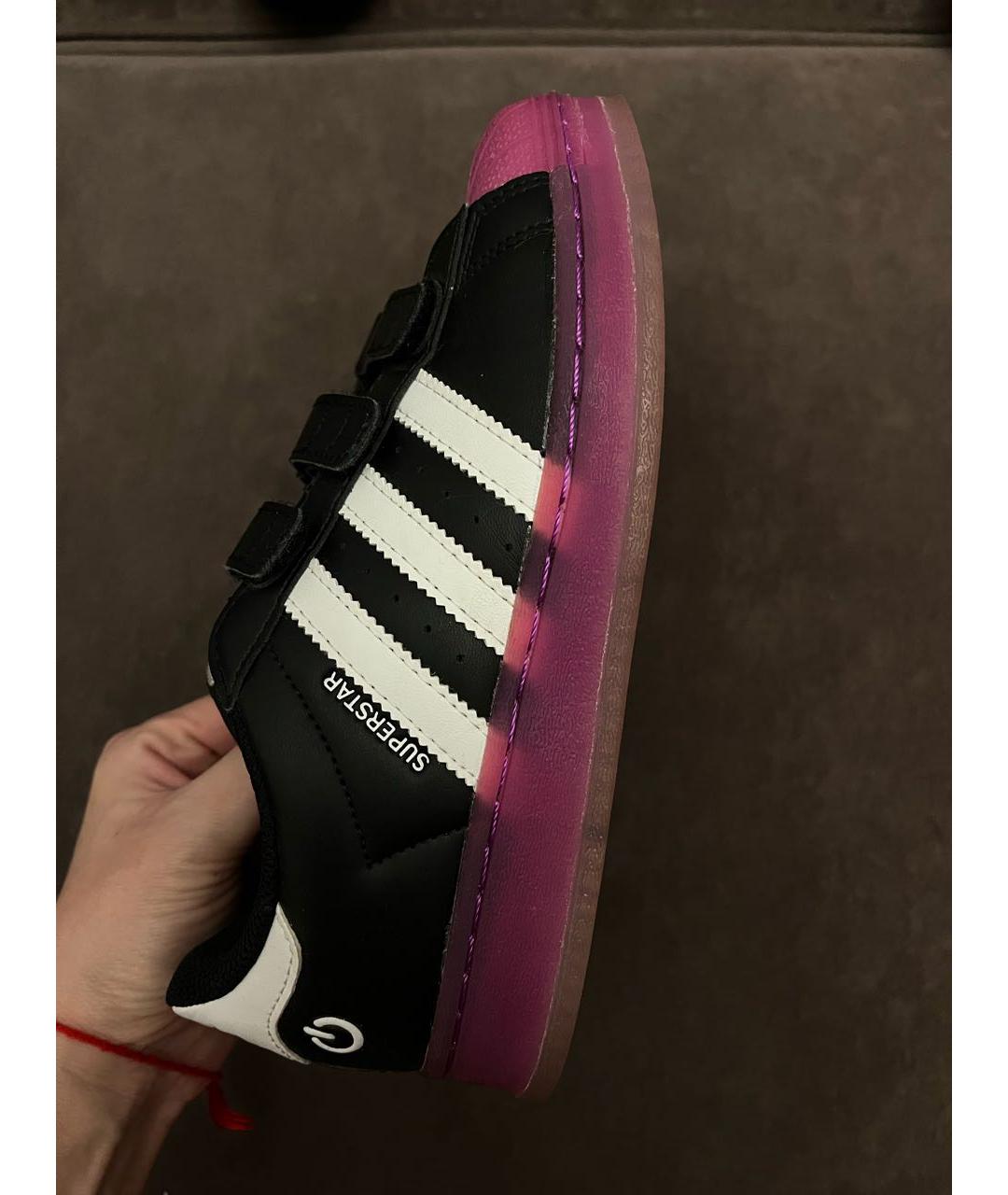 ADIDAS Черные кожаные кеды, фото 8