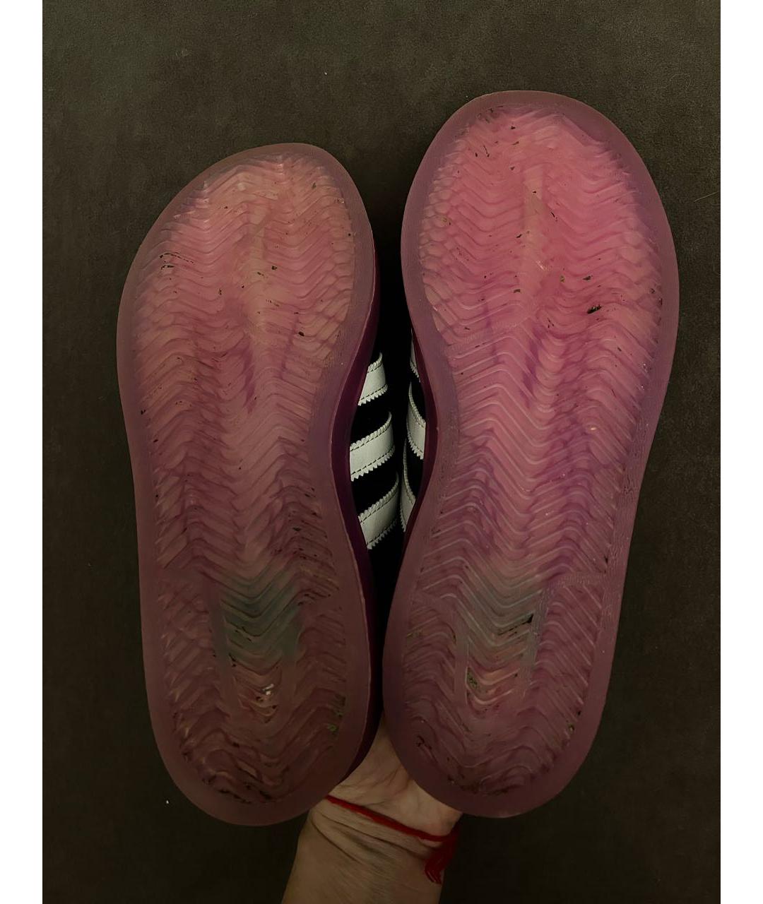 ADIDAS Черные кожаные кеды, фото 4