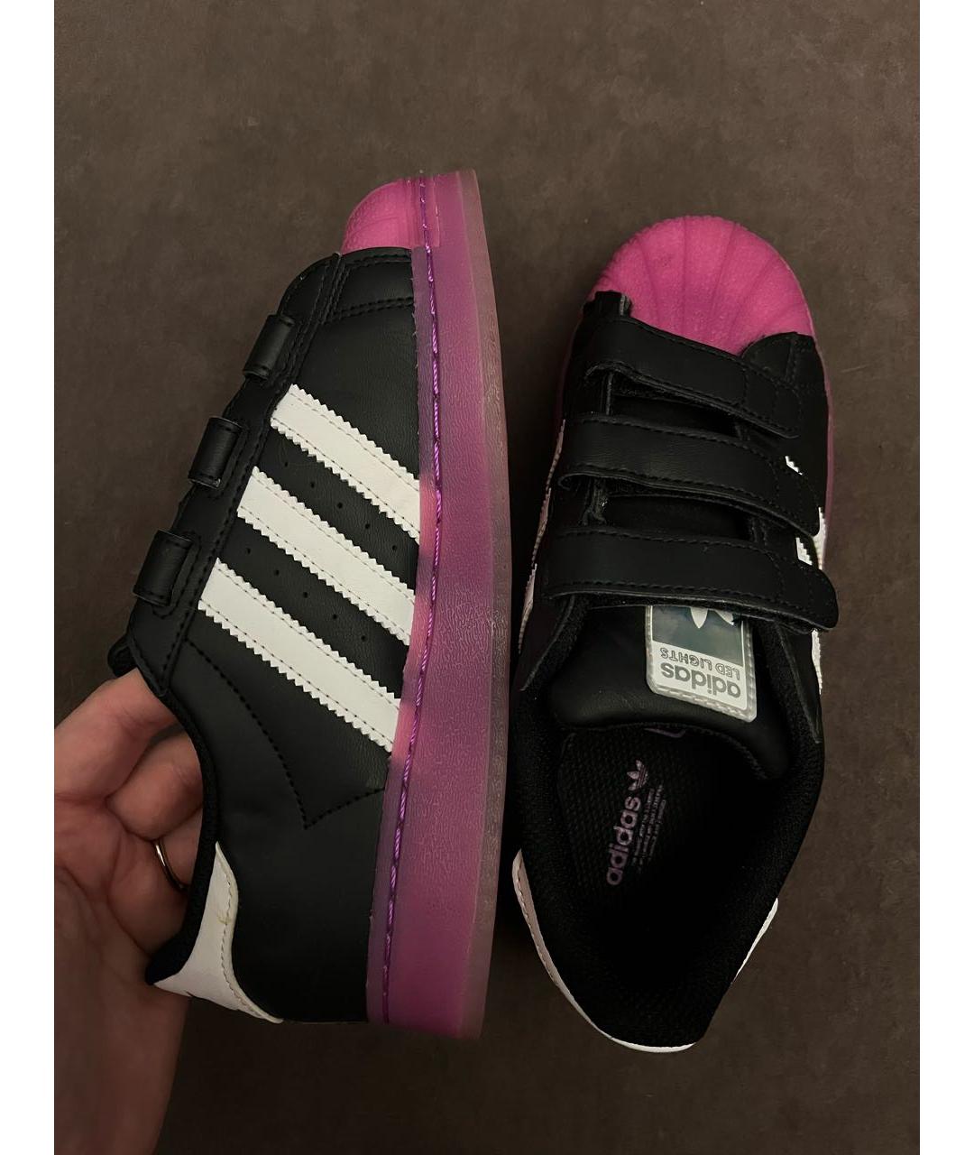 ADIDAS Черные кожаные кеды, фото 5