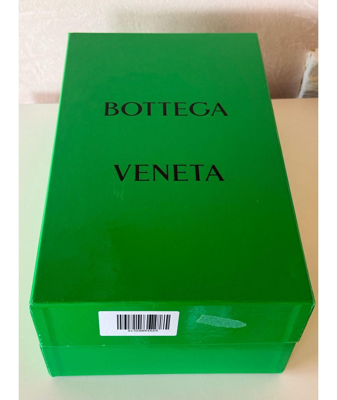 BOTTEGA VENETA Бежевые кожаные сандалии, фото 6