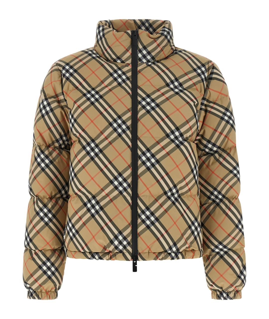 BURBERRY Бежевый полиэстеровый пуховик, фото 1