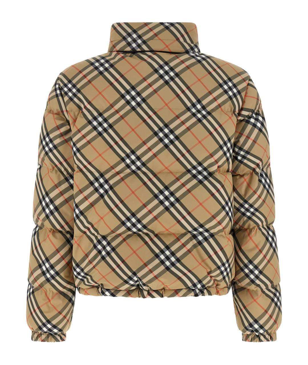 BURBERRY Бежевый полиэстеровый пуховик, фото 2