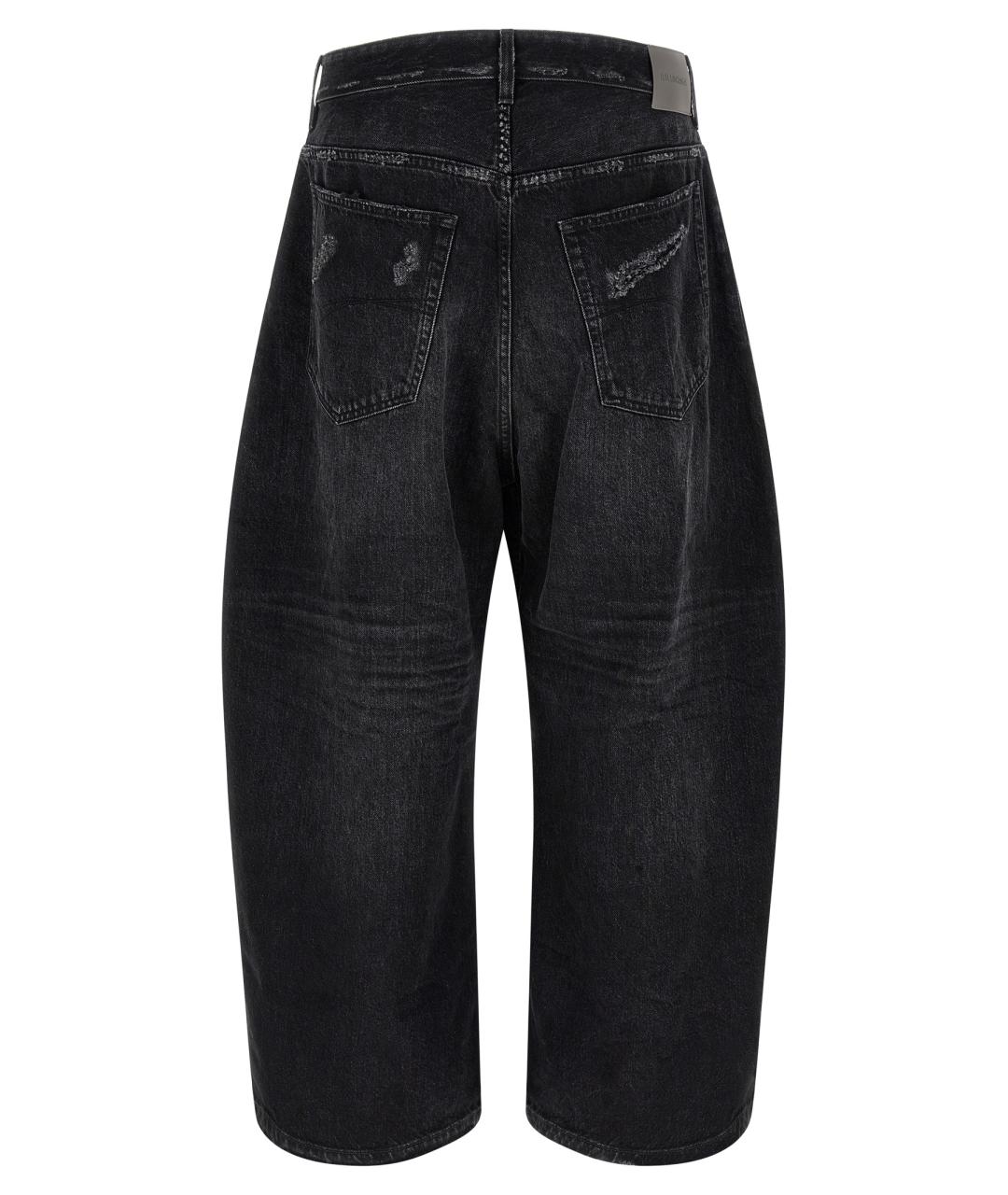 BALENCIAGA Черные хлопковые прямые джинсы, фото 2