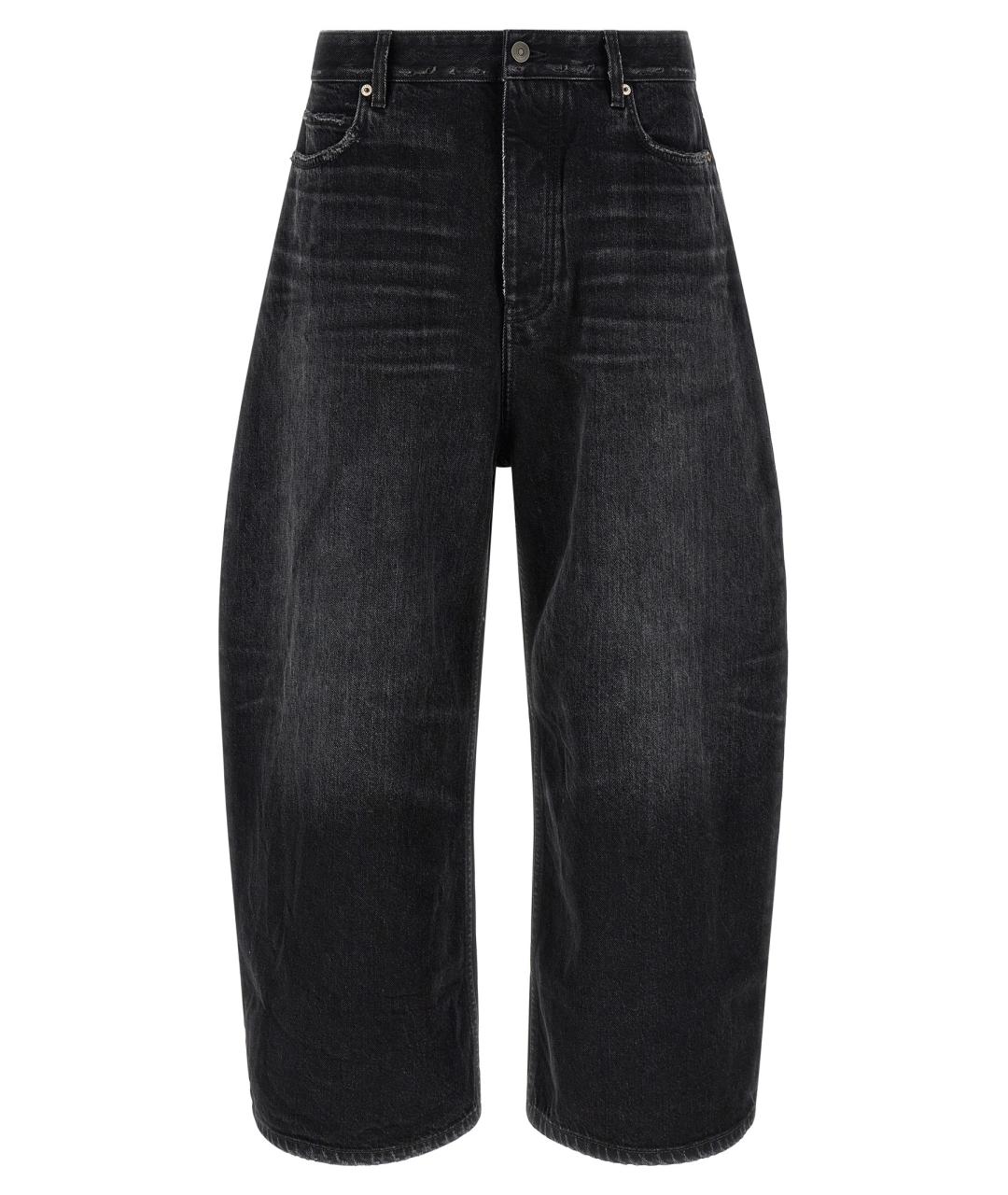 BALENCIAGA Черные хлопковые прямые джинсы, фото 1