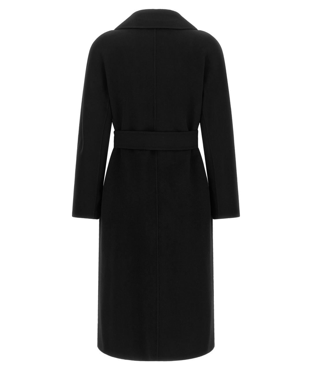 MAX MARA STUDIO Черное шерстяное пальто, фото 2
