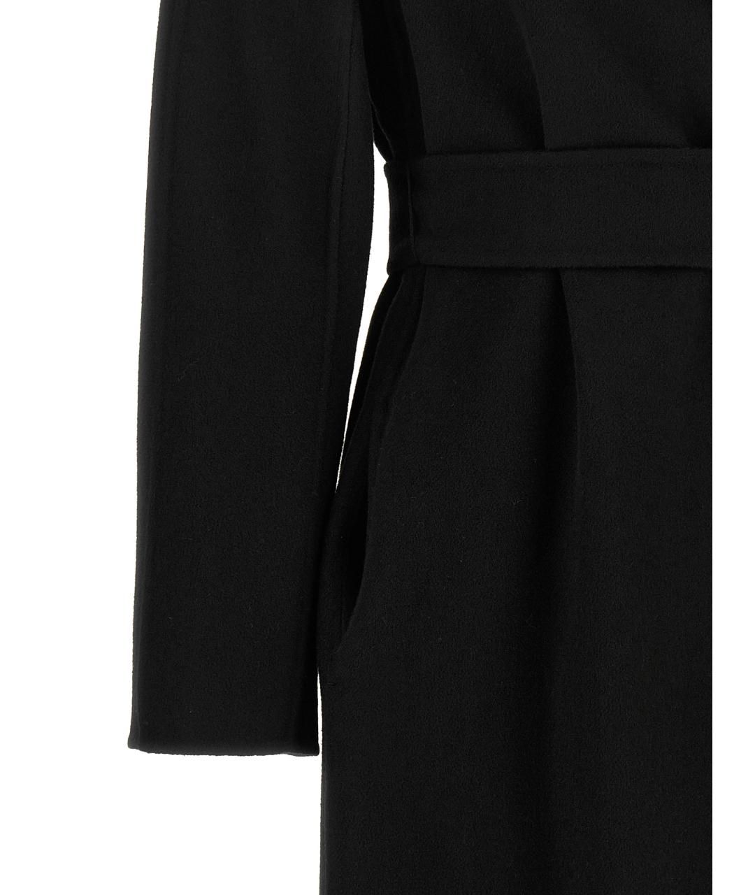 MAX MARA STUDIO Черное шерстяное пальто, фото 4