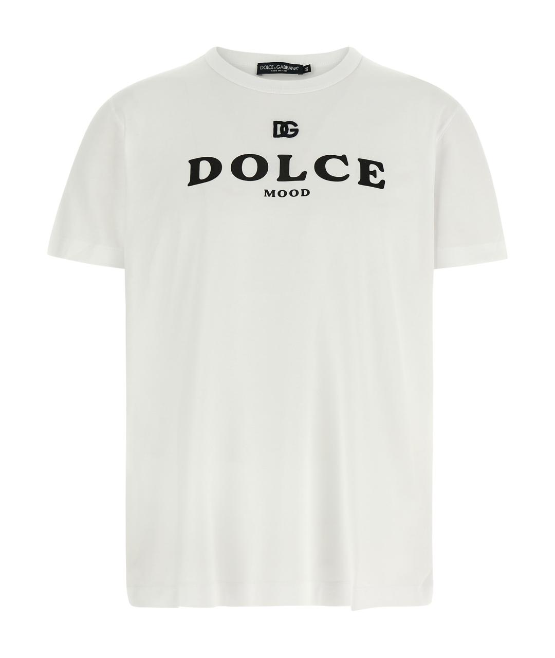 DOLCE&GABBANA Белая хлопковая футболка, фото 1