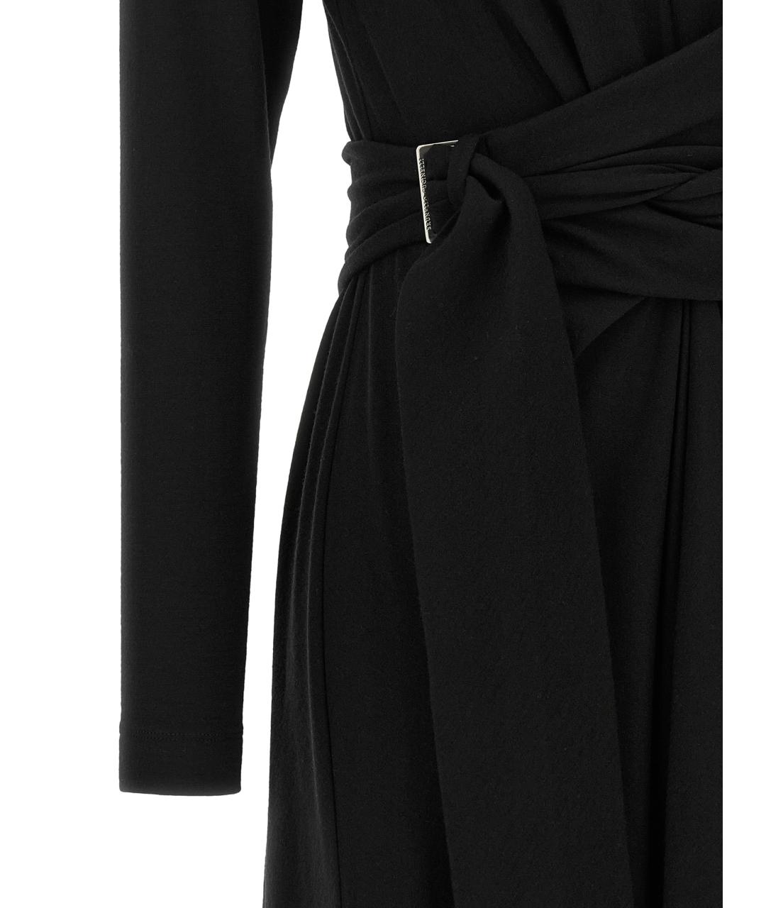 BRUNELLO CUCINELLI Черное шерстяное повседневное платье, фото 4