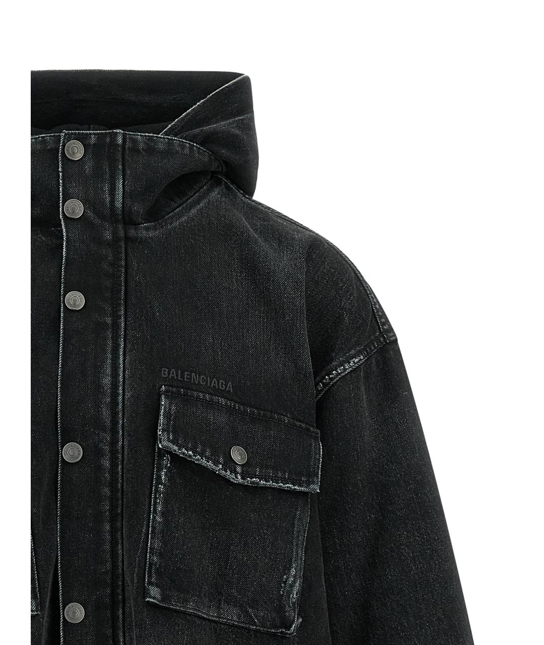 BALENCIAGA Черная хлопковая куртка, фото 3