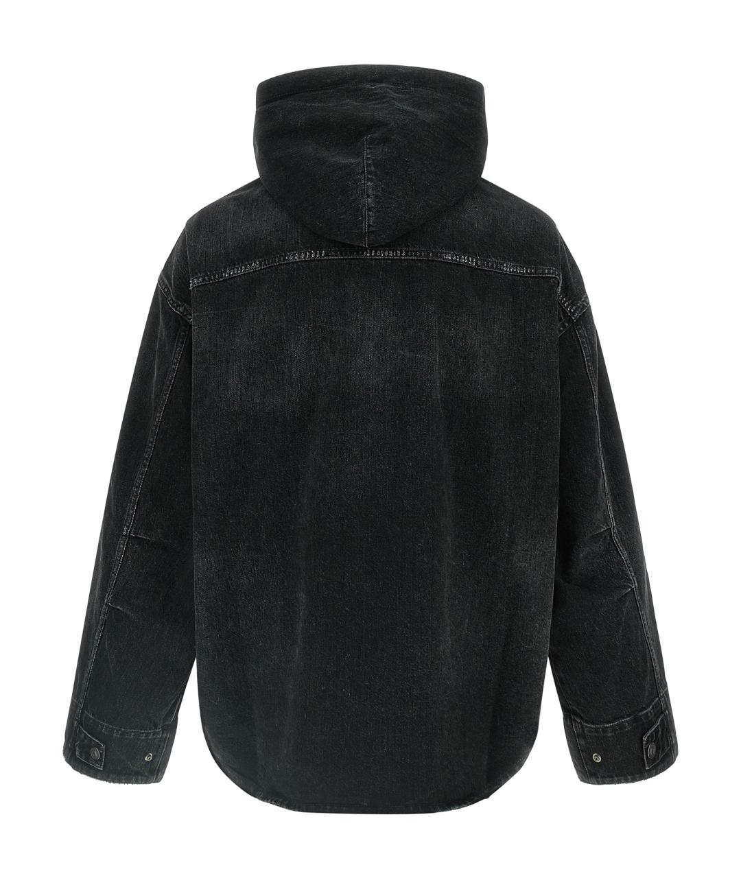 BALENCIAGA Черная хлопковая куртка, фото 2