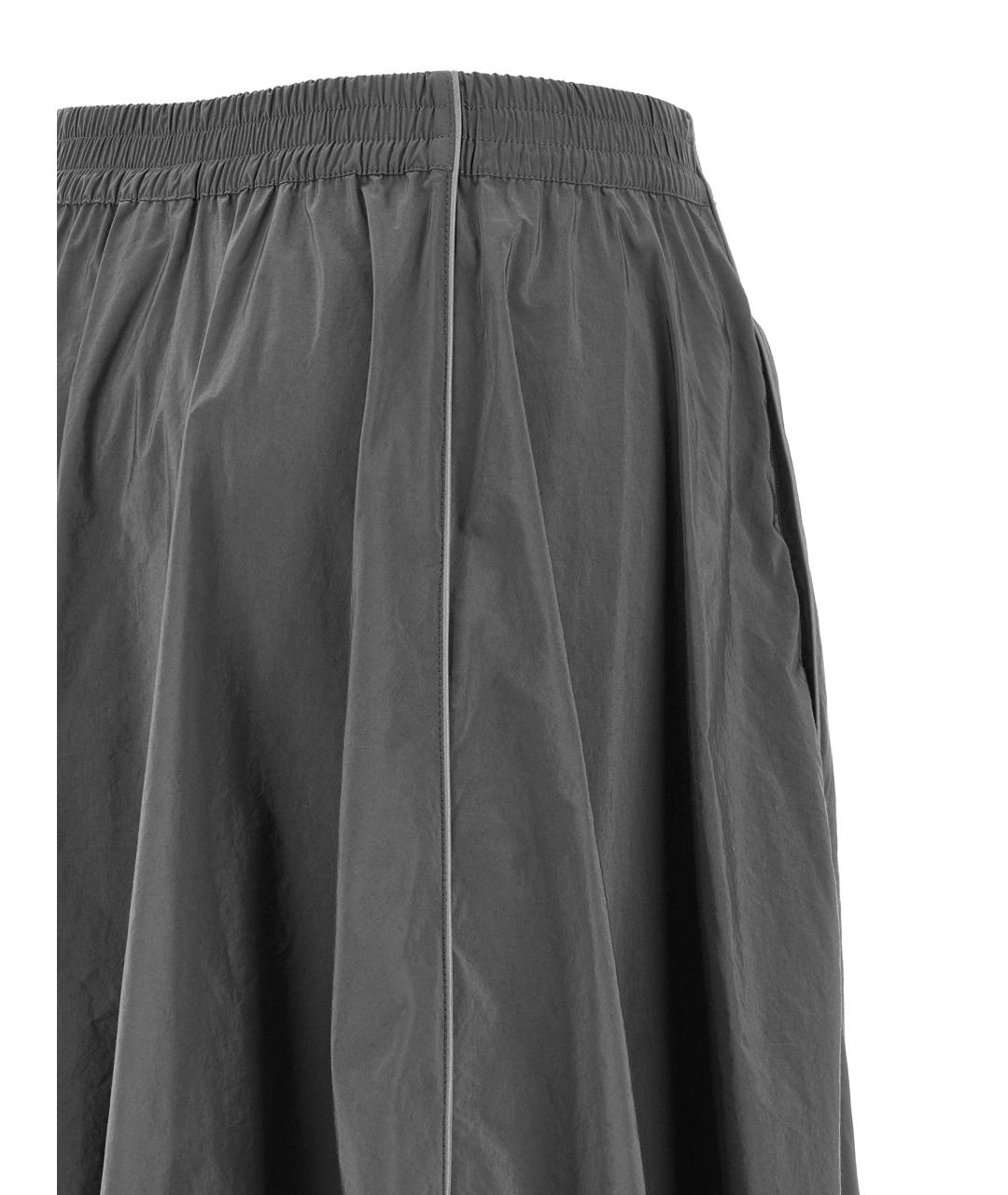 BALENCIAGA Серая хлопковая юбка макси, фото 4
