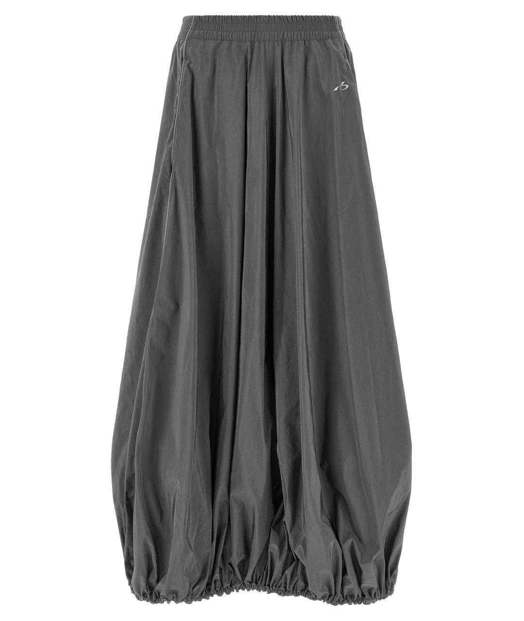 BALENCIAGA Серая хлопковая юбка макси, фото 1