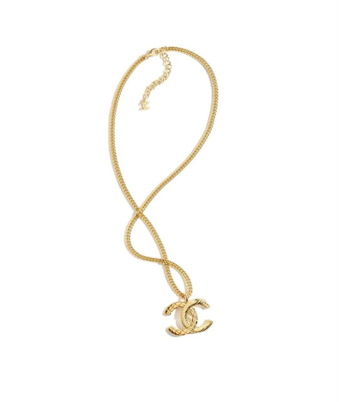 CHANEL Золотое металлическое колье, фото 8
