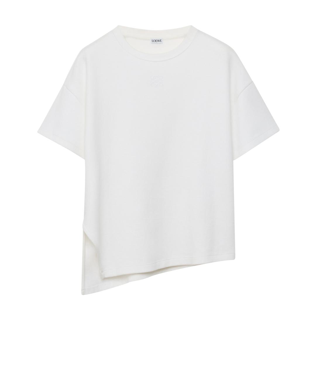 LOEWE Белая хлопковая футболка, фото 1