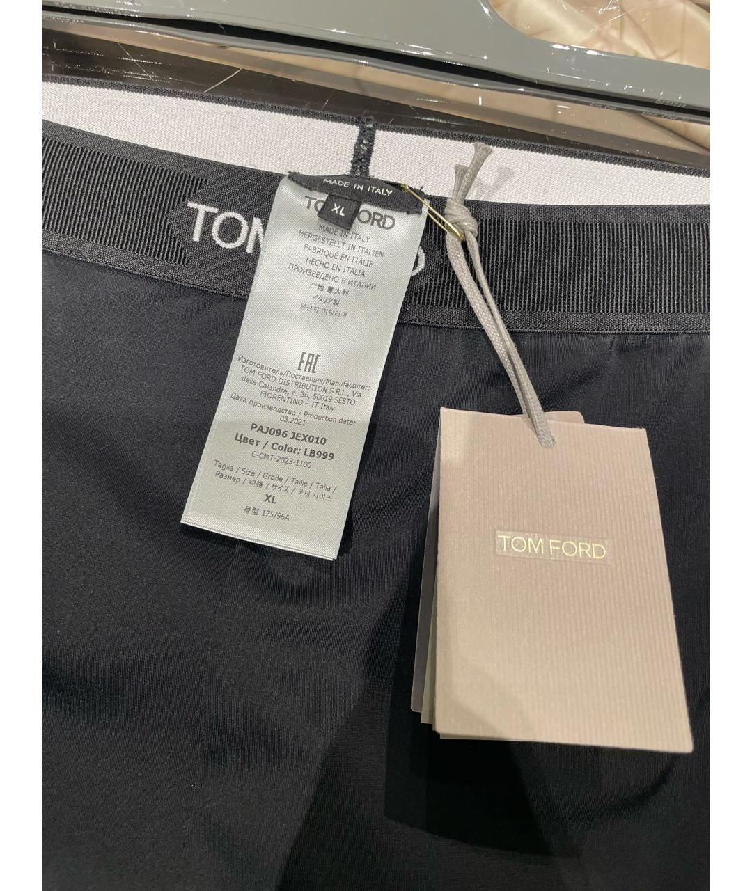 TOM FORD Черные полиамидовые леггинсы и велосипедки, фото 3