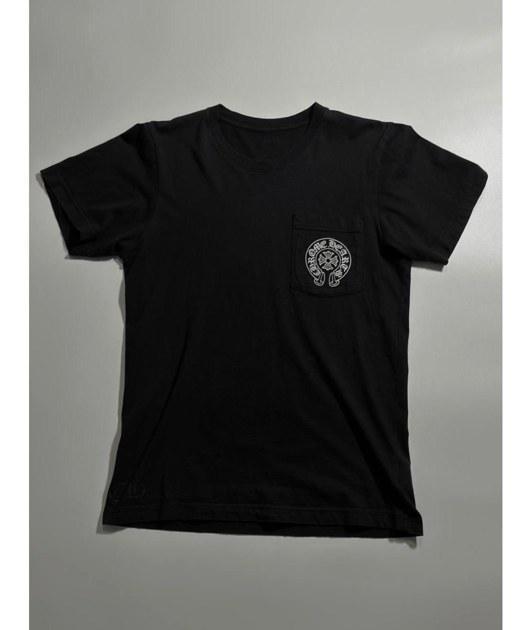 CHROME HEARTS Черная хлопковая футболка, фото 2