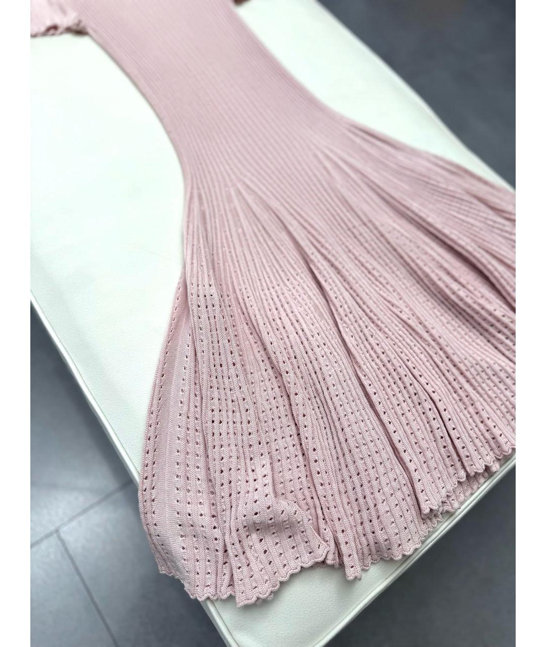 BLUMARINE Бежевое шелковое коктейльное платье, фото 7