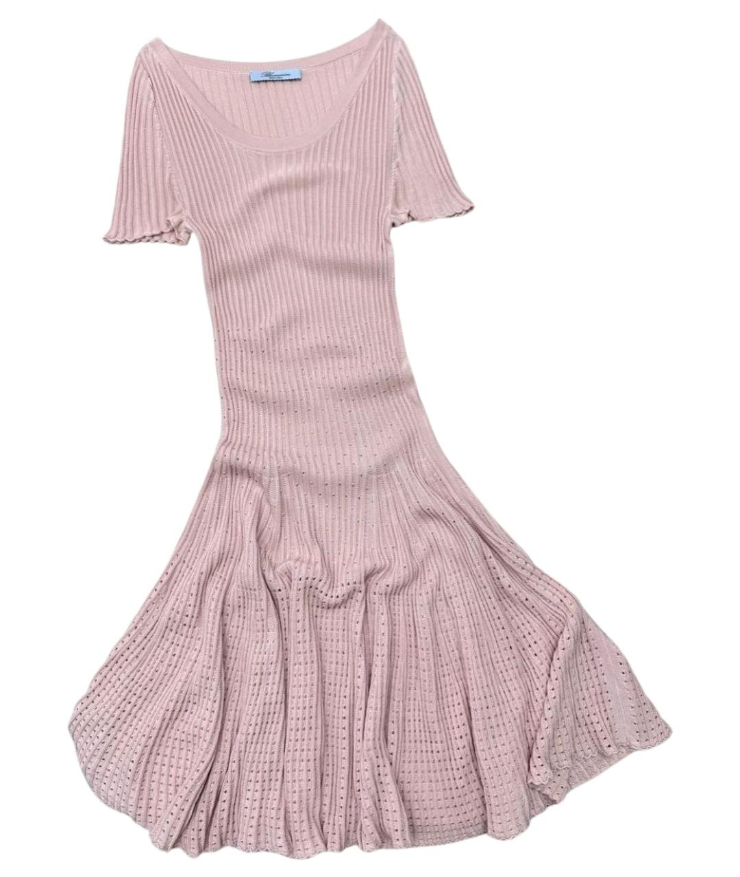BLUMARINE Бежевое шелковое коктейльное платье, фото 1
