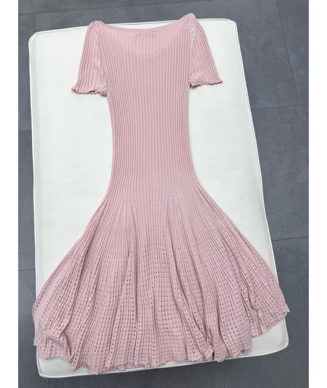 BLUMARINE Бежевое шелковое коктейльное платье, фото 2