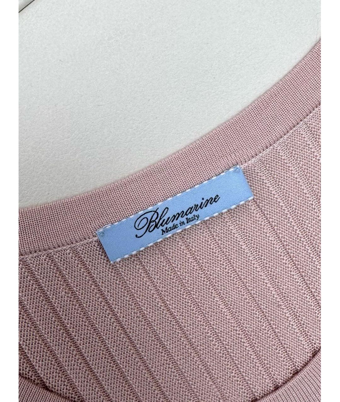 BLUMARINE Бежевое шелковое коктейльное платье, фото 3