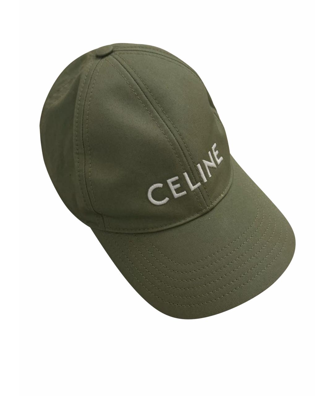 CELINE Хаки хлопковая кепка, фото 1