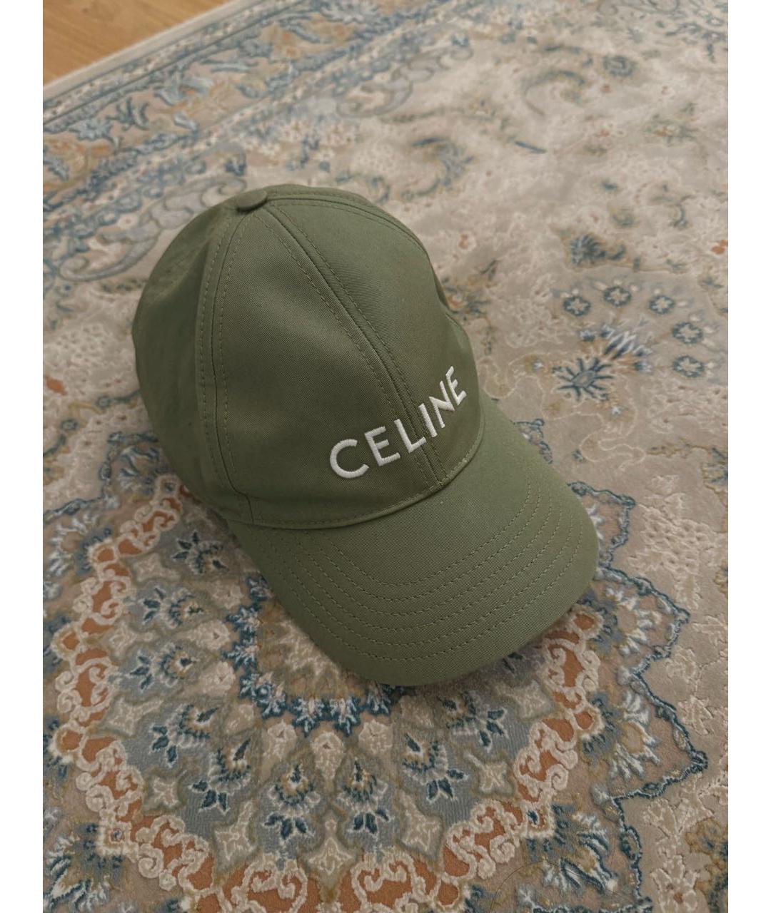 CELINE Хаки хлопковая кепка, фото 4