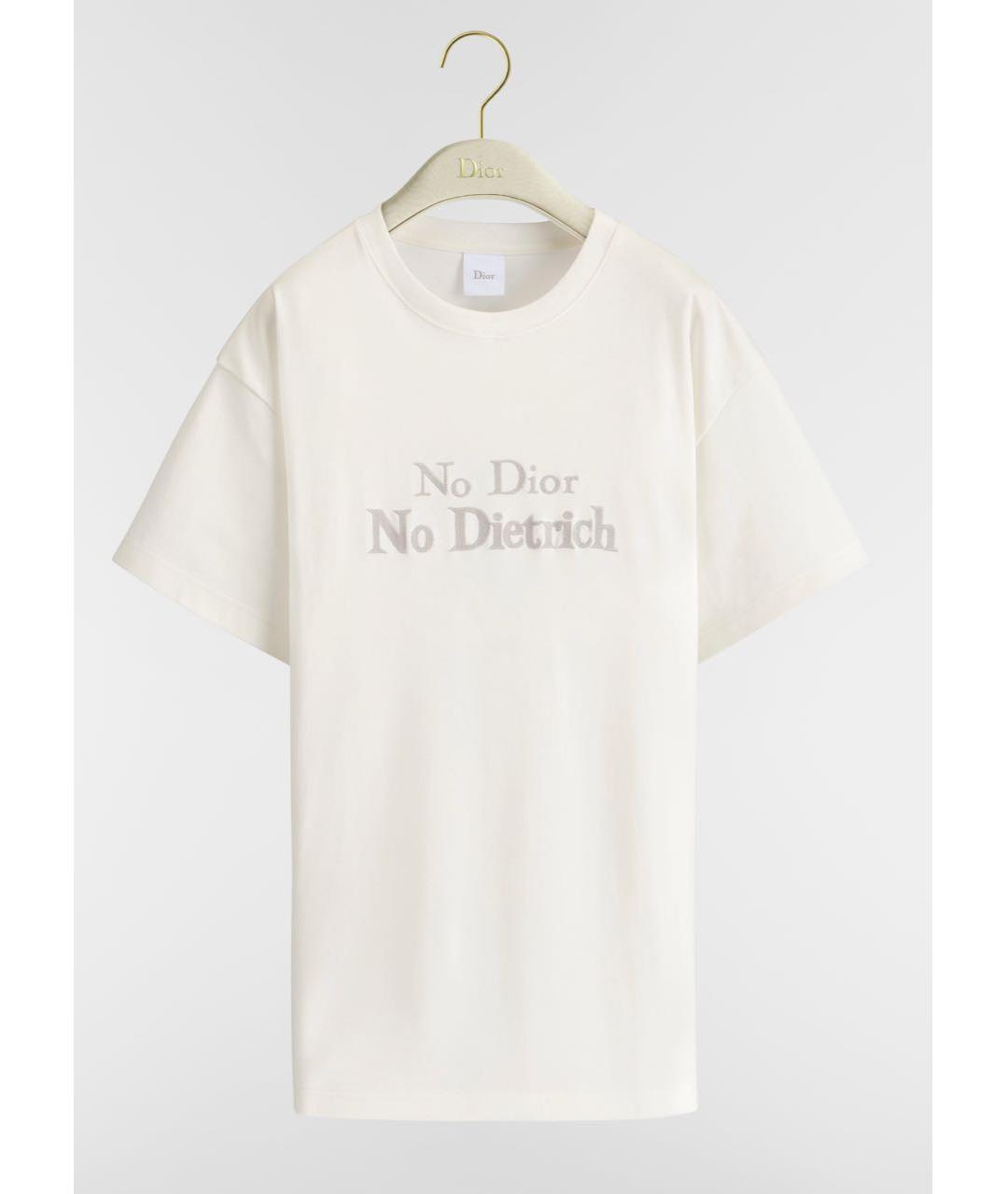 CHRISTIAN DIOR Белая хлопковая футболка, фото 8