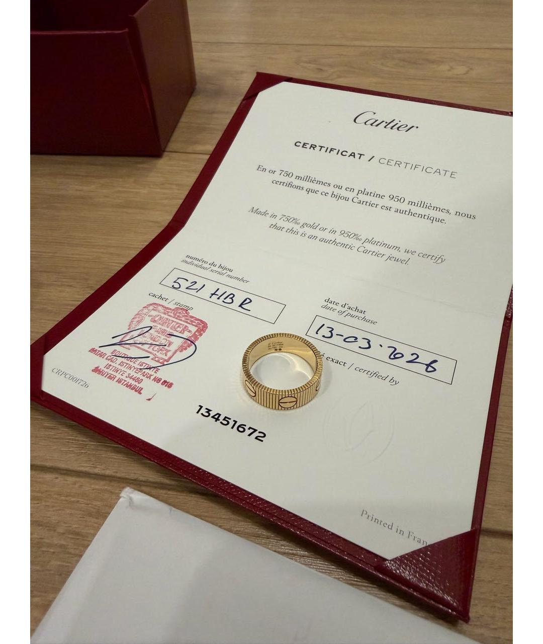 CARTIER Желтое кольцо из желтого золота, фото 3