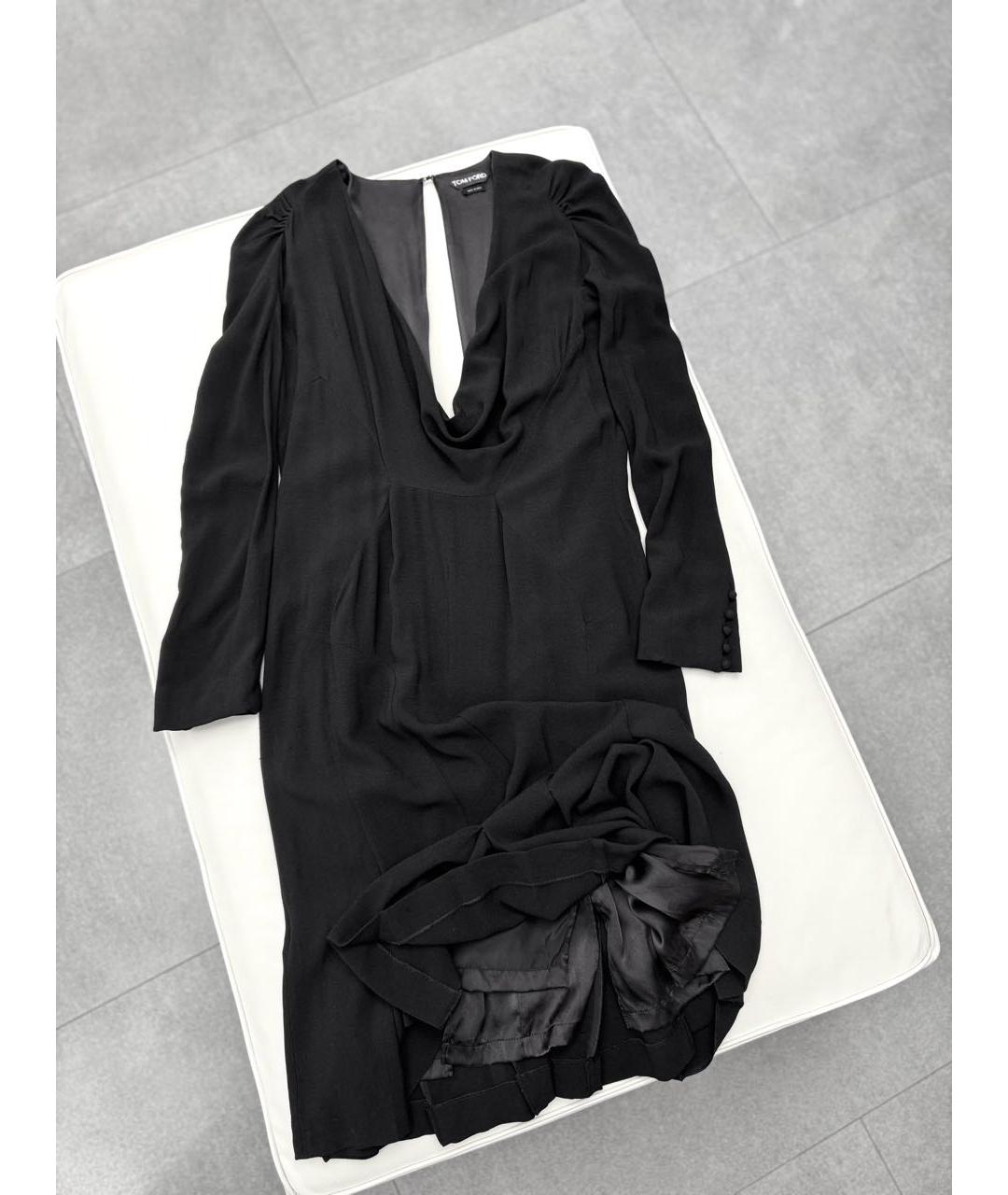 TOM FORD Черное шелковое платье, фото 6