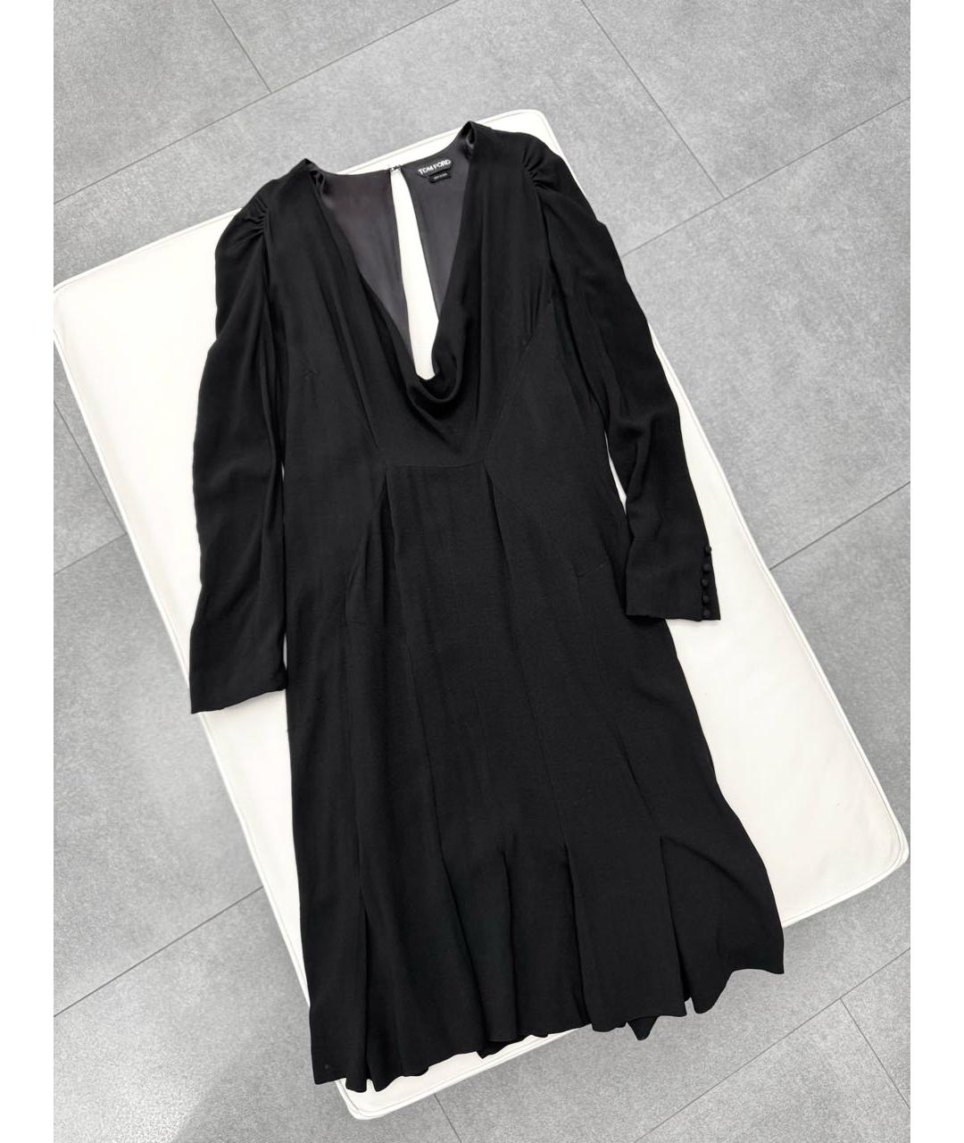 TOM FORD Черное шелковое платье, фото 7