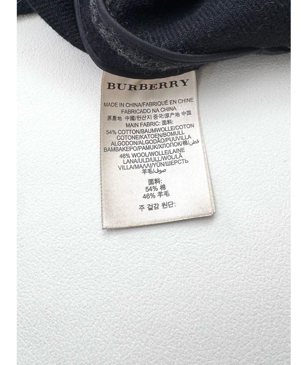 BURBERRY Черное шерстяное пальто, фото 7
