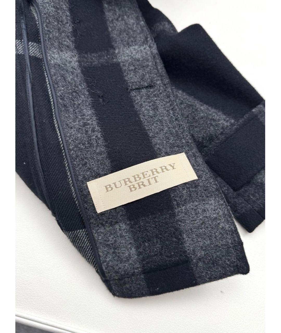 BURBERRY Черное шерстяное пальто, фото 3