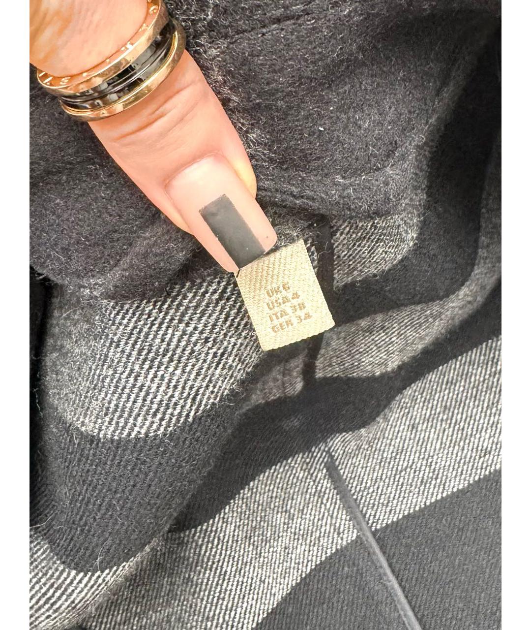 BURBERRY Черное шерстяное пальто, фото 6