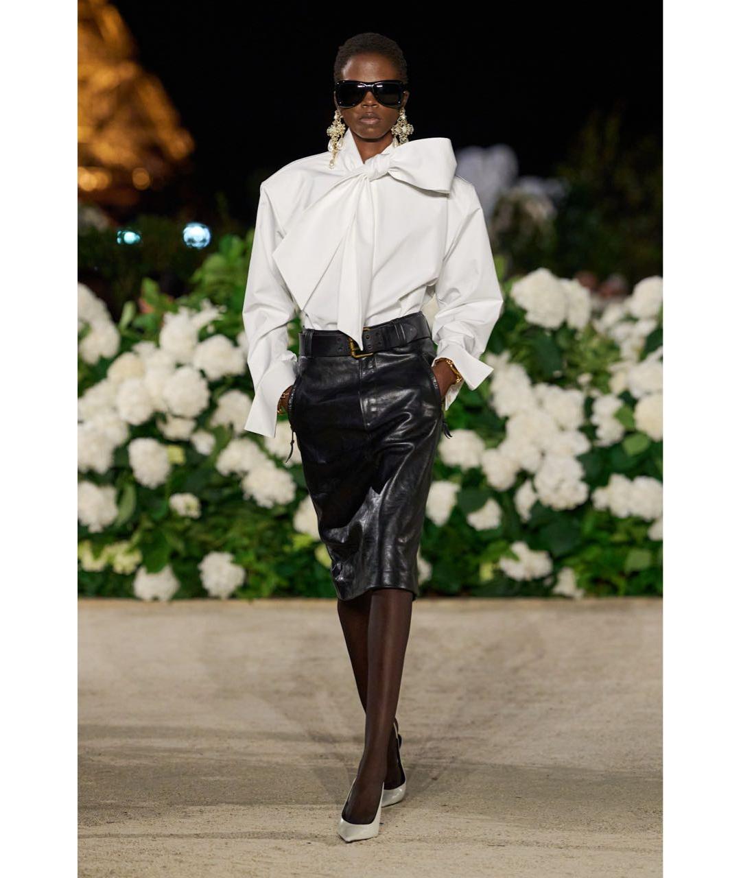 SAINT LAURENT Белая хлопковая рубашка, фото 7
