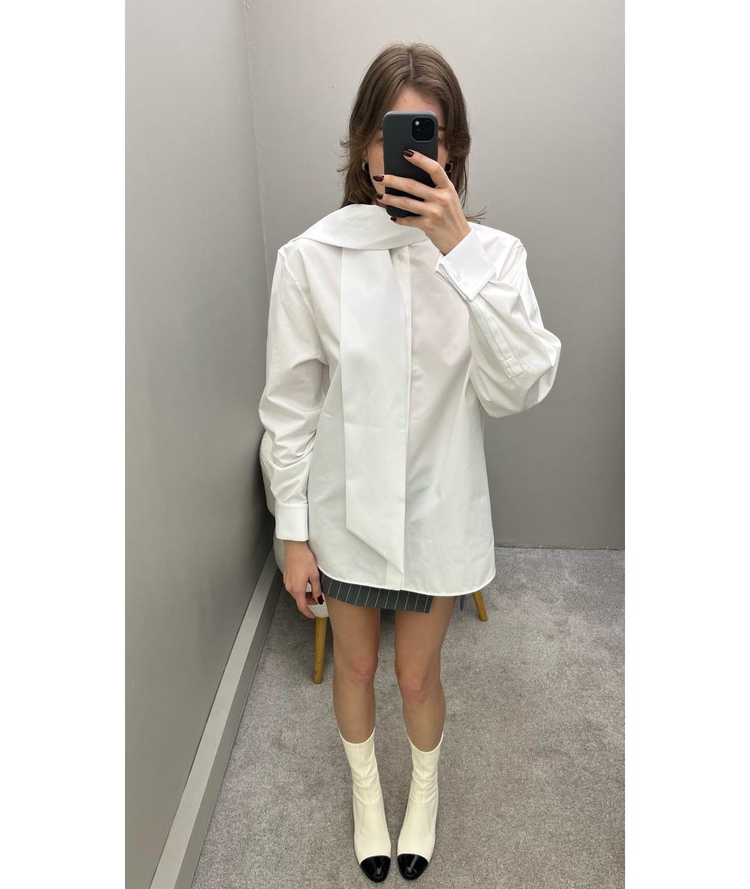 SAINT LAURENT Белая хлопковая рубашка, фото 5