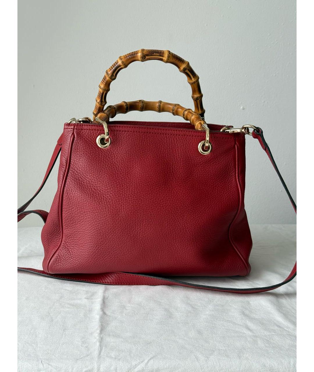 GUCCI Красная кожаная сумка через плечо, фото 3