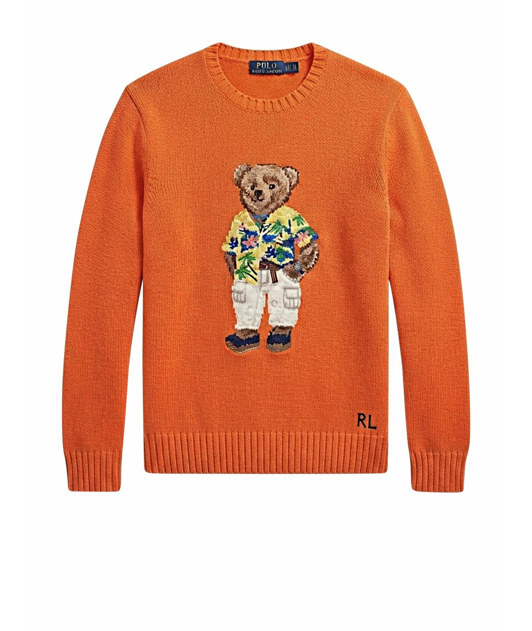 POLO RALPH LAUREN Оранжевый вискозный джемпер / свитер, фото 1