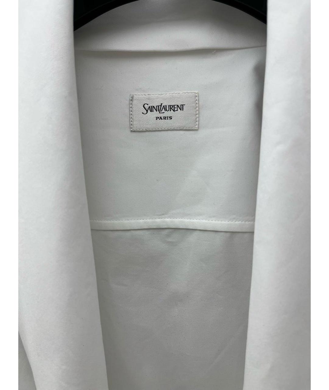 SAINT LAURENT Белая хлопковая рубашка, фото 3