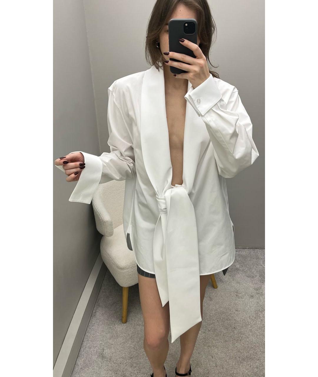 SAINT LAURENT Белая хлопковая рубашка, фото 5