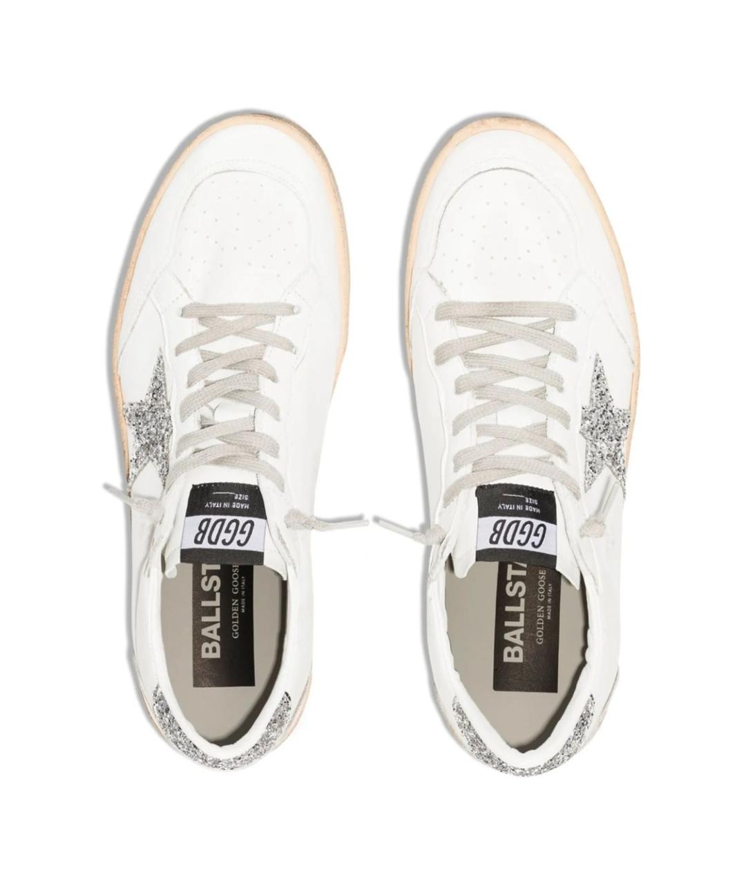 GOLDEN GOOSE Белые кожаные кеды, фото 4