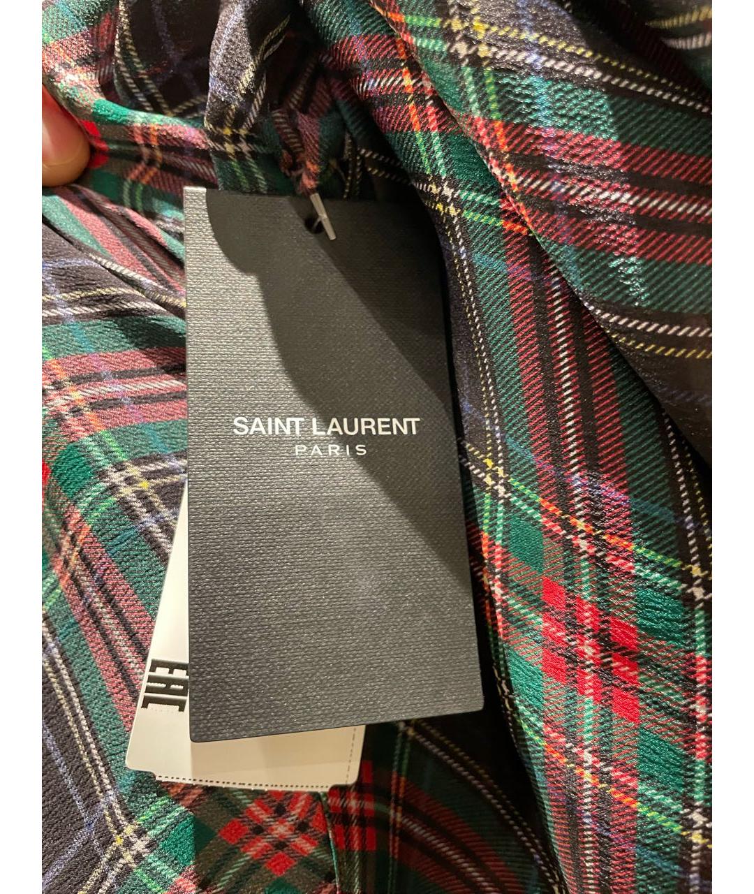 SAINT LAURENT Мульти шелковая блузы, фото 3
