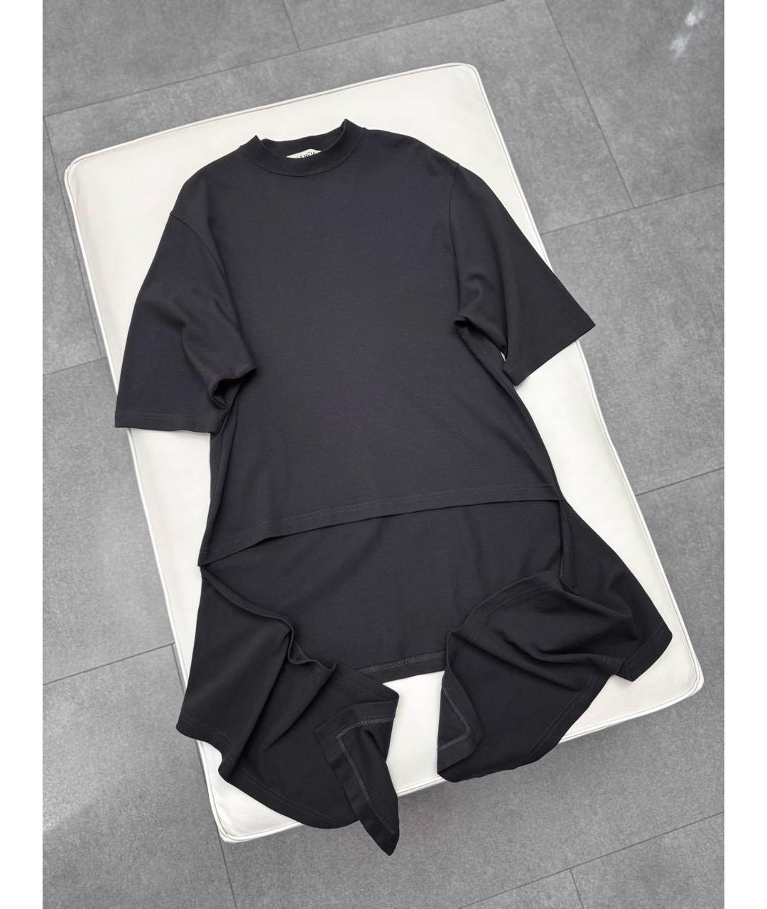 BALENCIAGA Антрацитовая хлопковая футболка, фото 6
