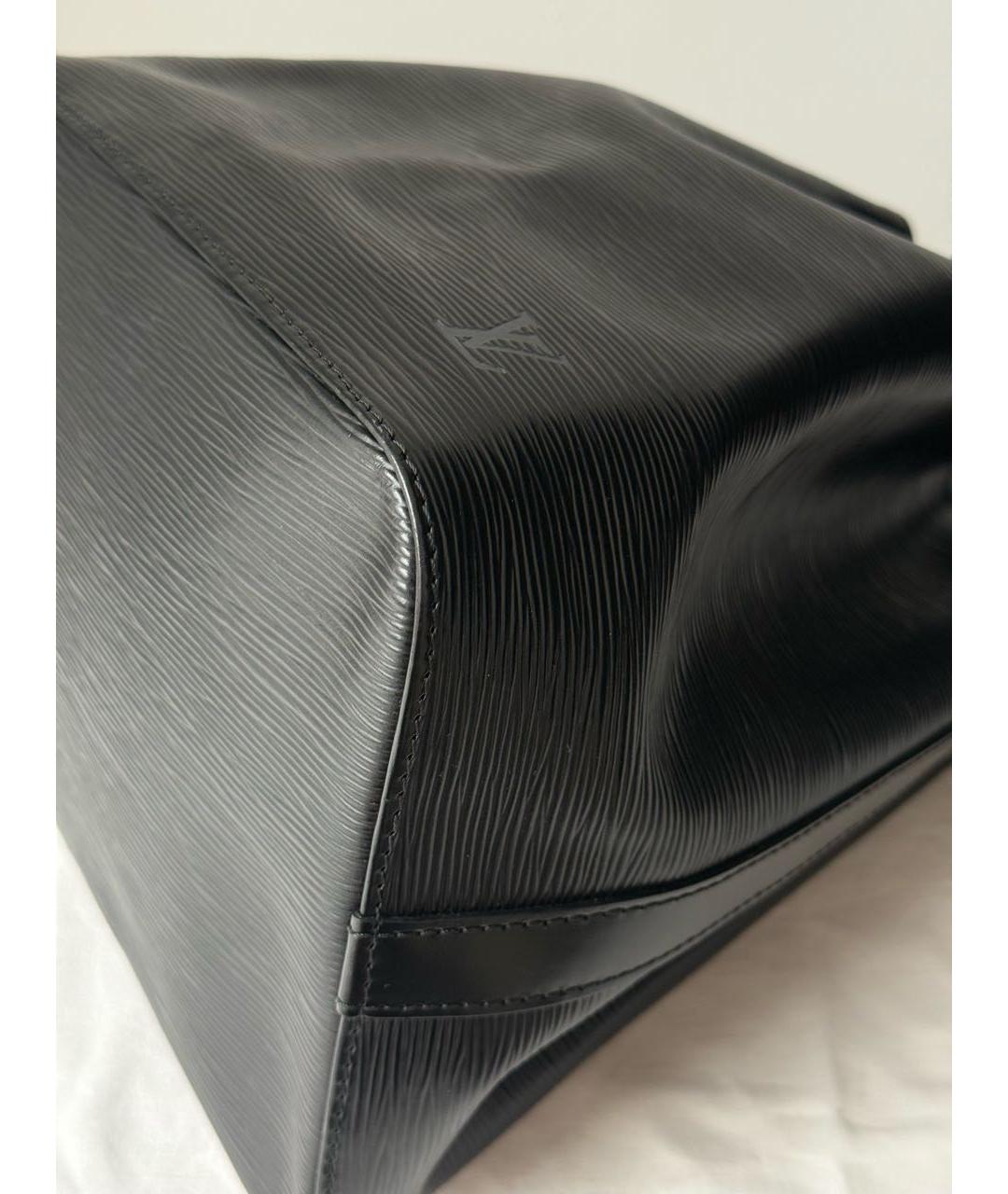 LOUIS VUITTON Черная кожаная сумка через плечо, фото 5