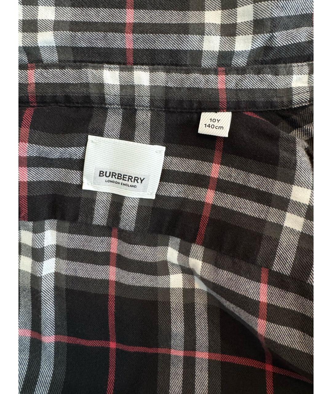 BURBERRY Мульти хлопковая детская рубашка, фото 4