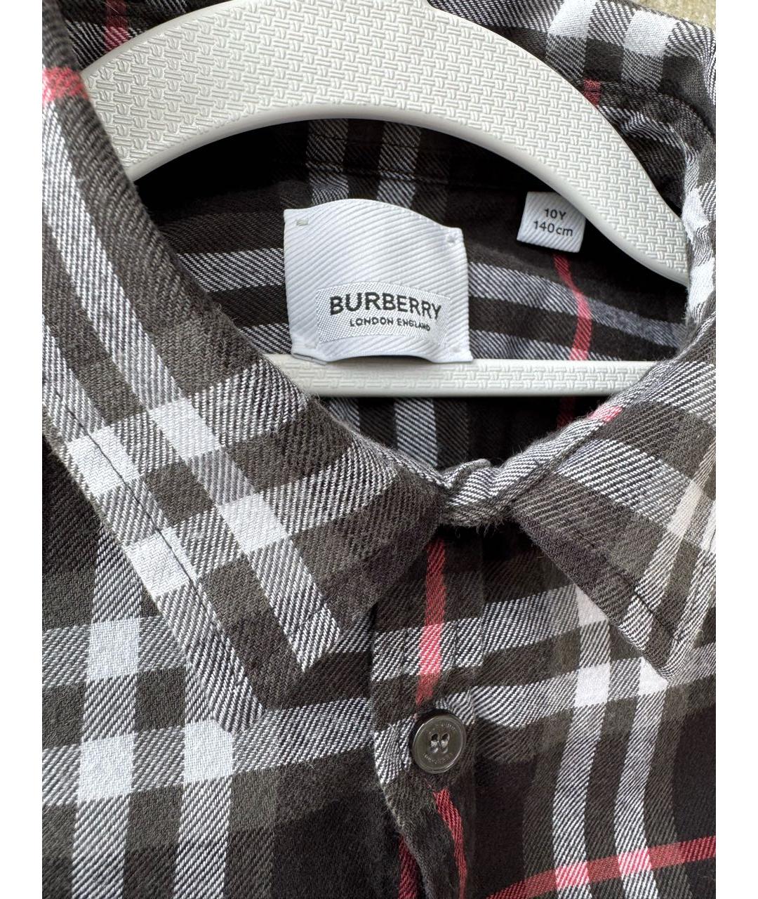 BURBERRY Мульти хлопковая детская рубашка, фото 3