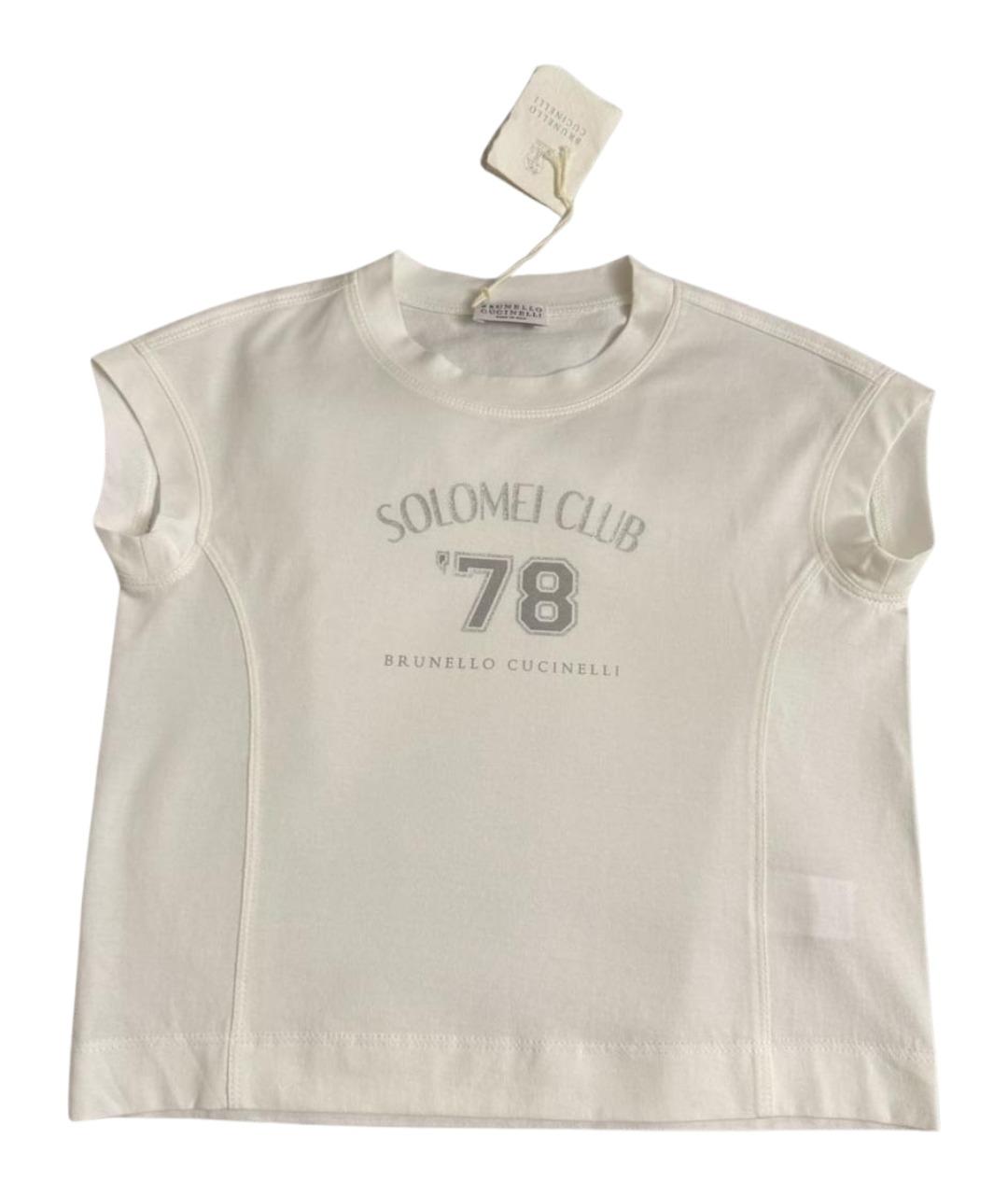 BRUNELLO CUCINELLI Белый хлопковый детская футболка / топ, фото 1