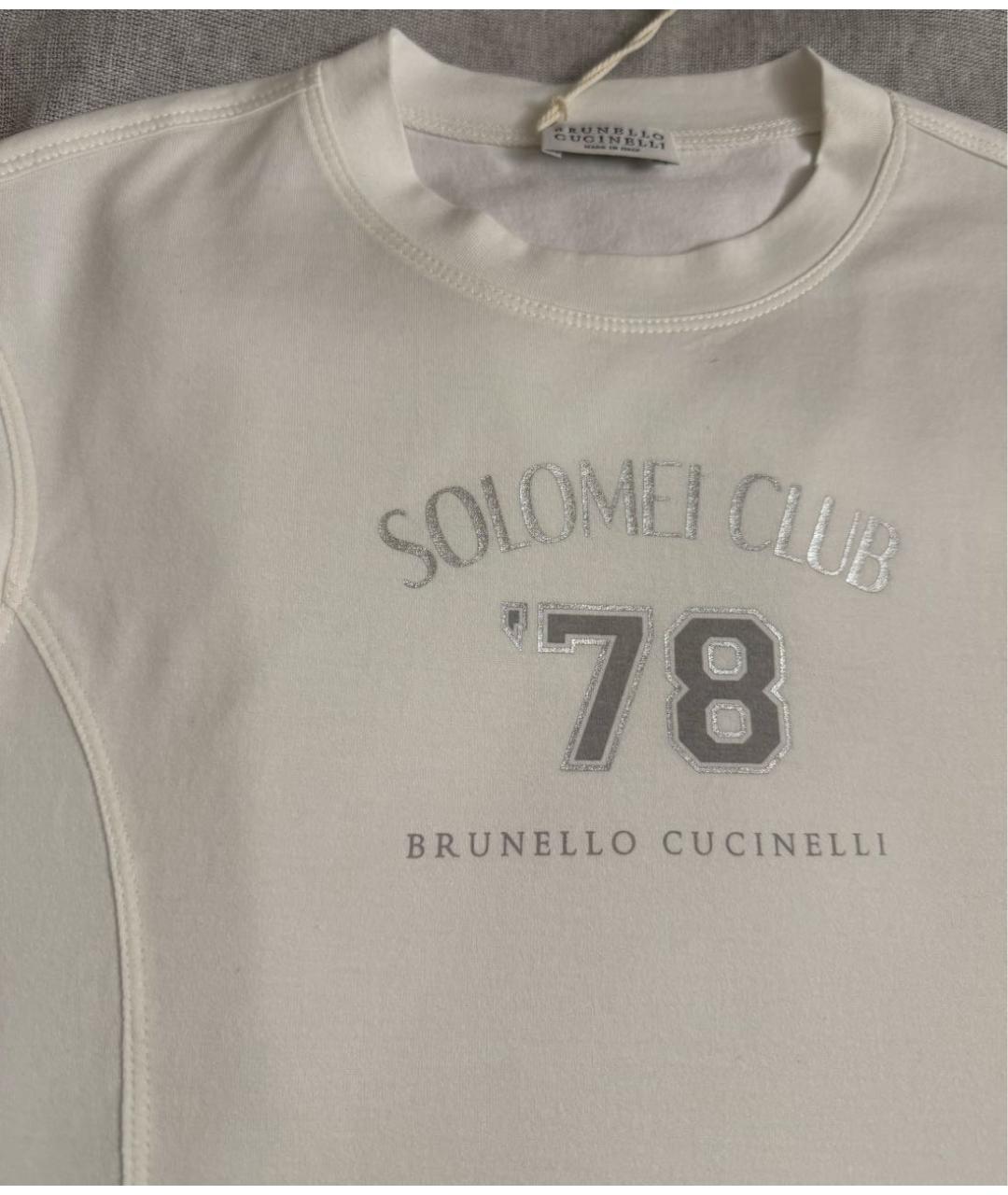 BRUNELLO CUCINELLI Белый хлопковый детская футболка / топ, фото 2